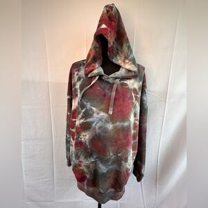 Woman’s XXL Hand Dyed Tie-Dye Hooded Sweatshirt